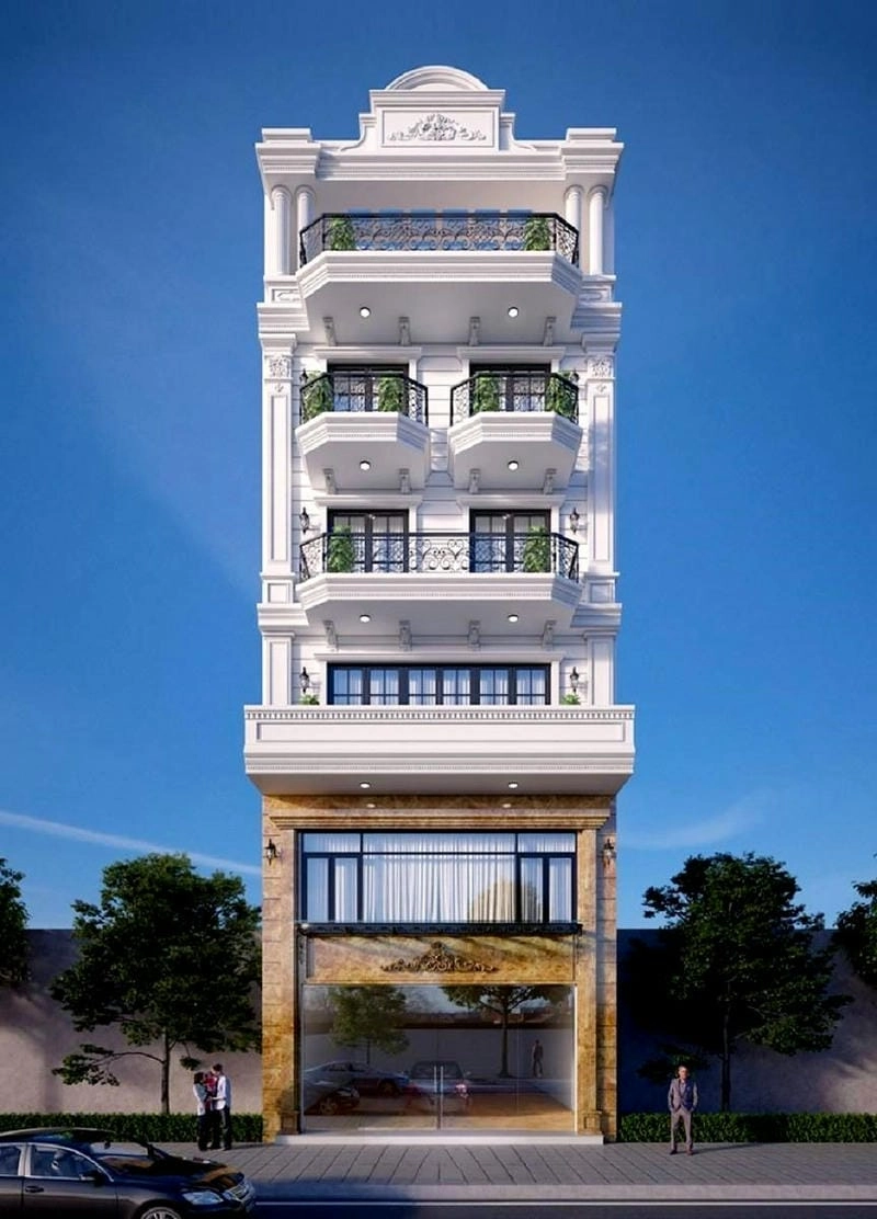 Ngắm nhìn mẫu nhà phố có ban công thoáng mát