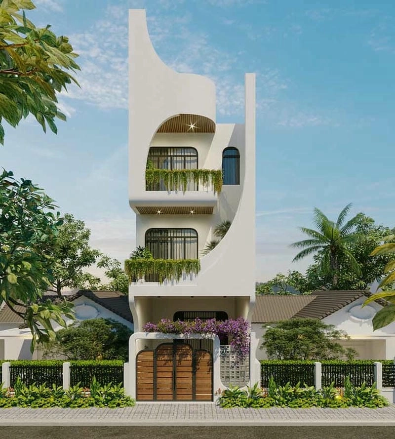 Tham khảo mẫu nhà phố mặt tiền đẹp 6.5 m