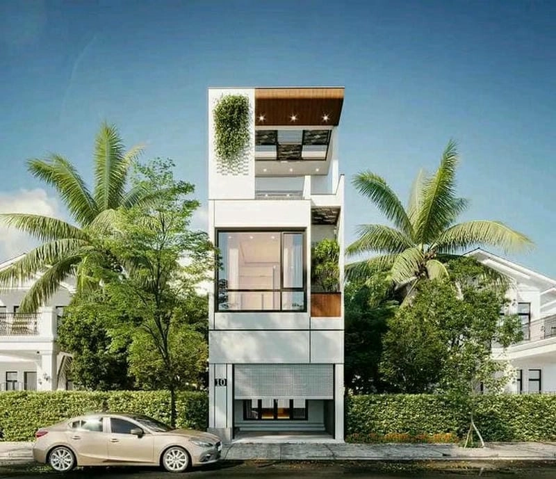 Xem ngay mẫu nhà phố mặt tiền đẹp 6m