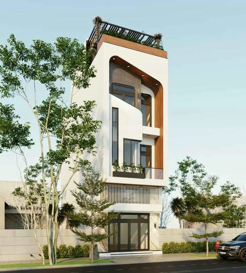Khám phá mẫu nhà phố mặt tiền đẹp 6x17m