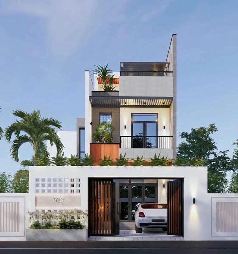 Tham khảo mẫu nhà phố mặt tiền đẹp ngang 6m