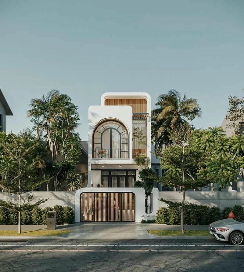 Gợi ý mẫu nhà phố mặt tiền đẹp 7m