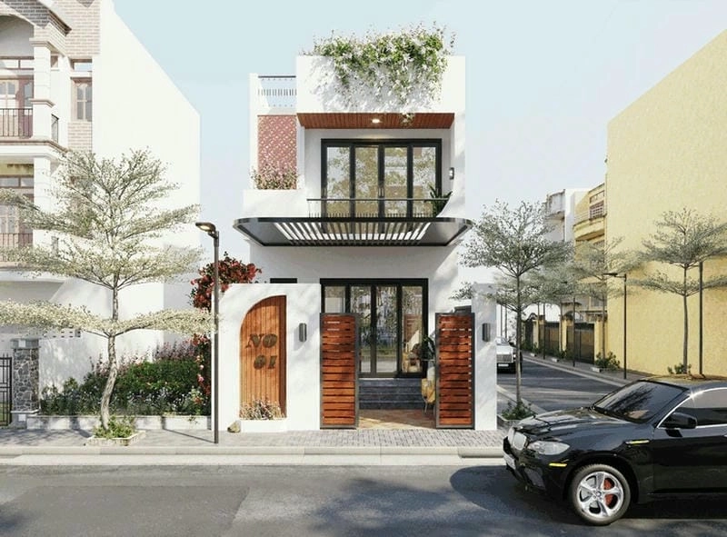 Khám phá mẫu nhà phố mặt tiền đẹp rộng 7m