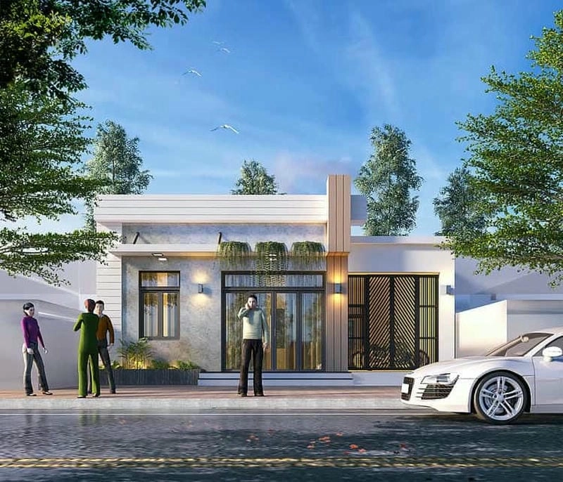 Tham khảo mẫu nhà phố mặt tiền đẹp 7x20