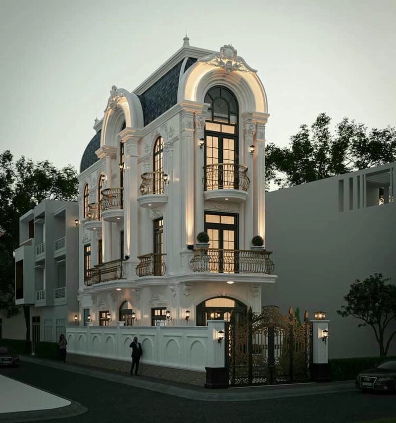 Tham khảo mẫu nhà phố mặt tiền đẹp ngang 8m