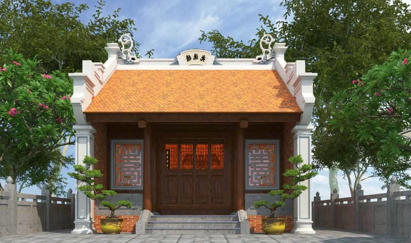 mẫu nhà thờ gỗ 3 gian mang nét xưa sang trọng
