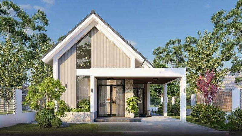 những mẫu nhà vườn 1 tầng đẹp gợi ý xây dựng cho gia đình