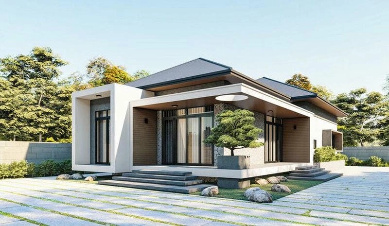 mẫu nhà vườn trang trại đẹp hòa mình thiên nhiên trong lành