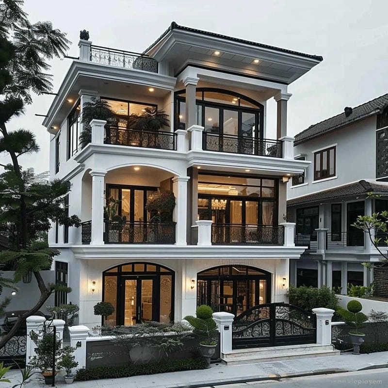 màu ghi xám sơn nhà lựa chọn an toàn mẫu sơn nhà màu xám