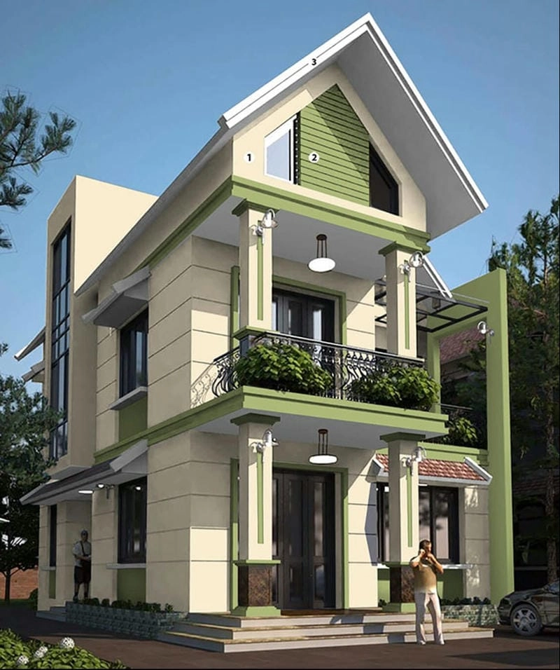 màu sơn mặt tiền nhà đẹp 2023 ý tưởng cho những mẫu sơn nhà ống