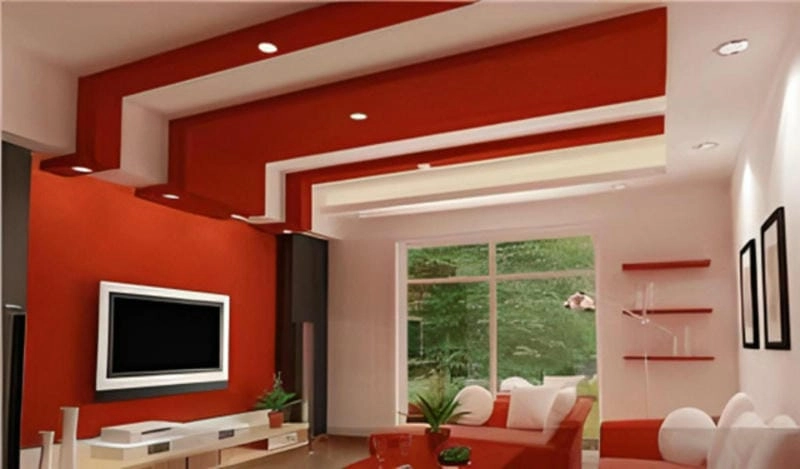 mẫu trần nhà cấp 4 đẹp lựa chọn màu sơn phù hợp