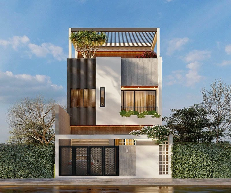 Ý tưởng thiết kế tinh tế từ mẫu nhà sân thượng đẹp