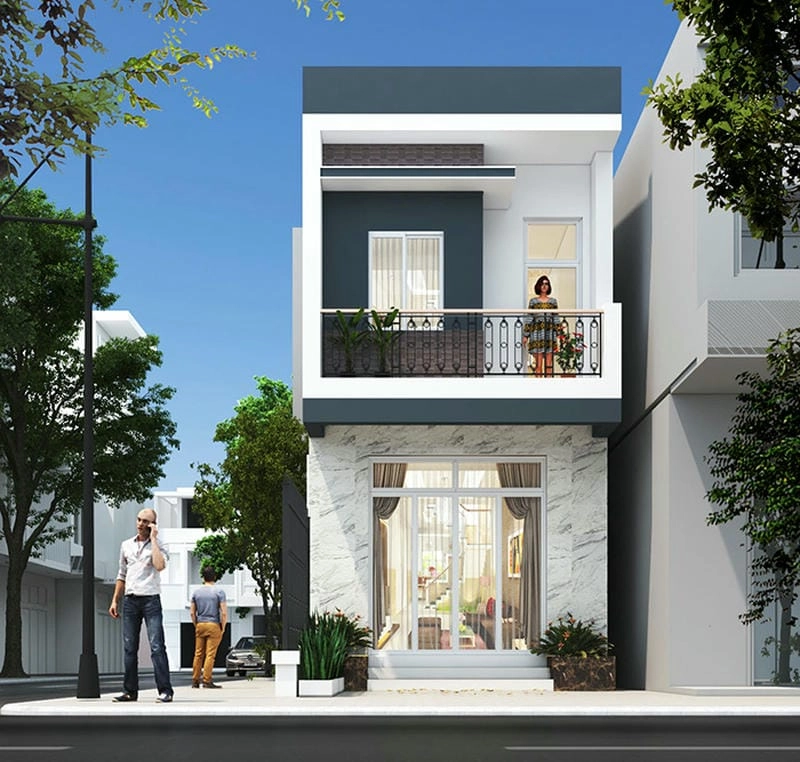 Gợi ý mẫu nhà 40m2 2 tầng đẹp cho vợ chồng trẻ