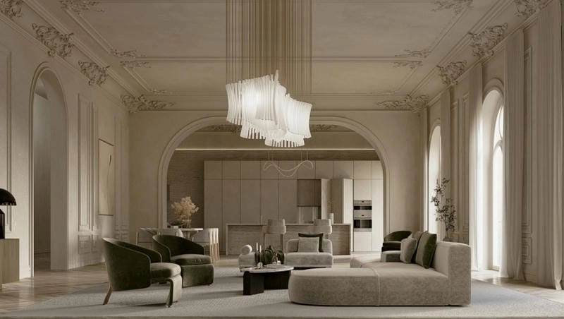 mẫu trần nhà ốp nhựa điểm nhấn sang trọng