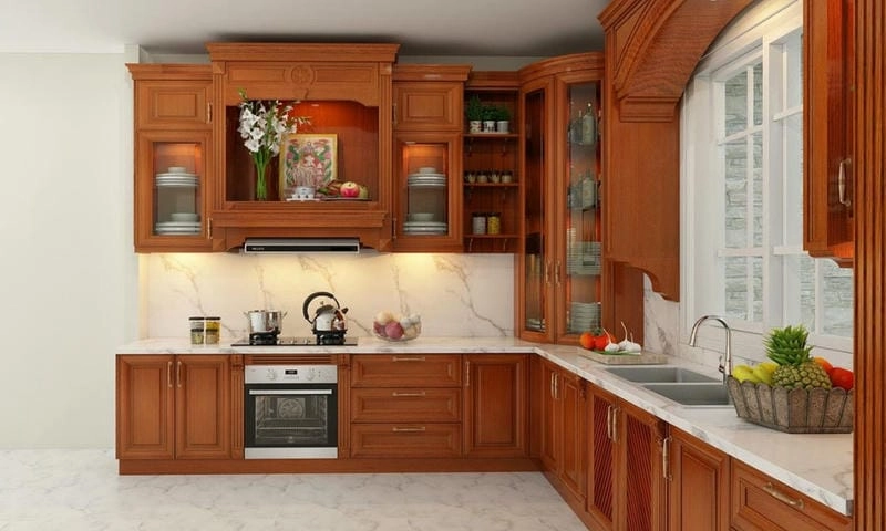 kệ bếp cho nhà nhỏ tối ưu không gian mà vẫn đủ công năng