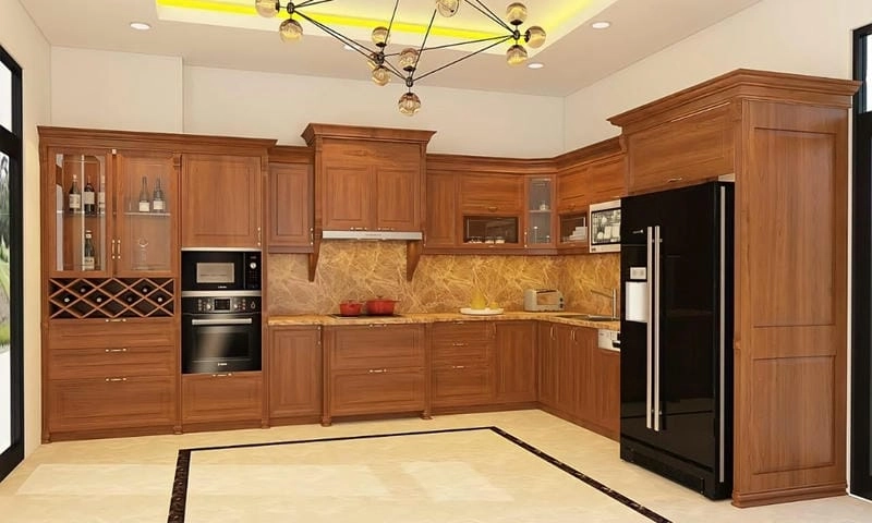 kệ bếp đẹp cho nhà nhỏ mẫu mã tinh gọn hiện đại tiện nghi