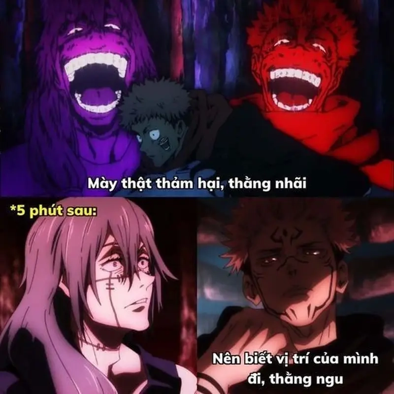 Biểu cảm hài hước meme Jujutsu Kaisen khiến fan bật cười