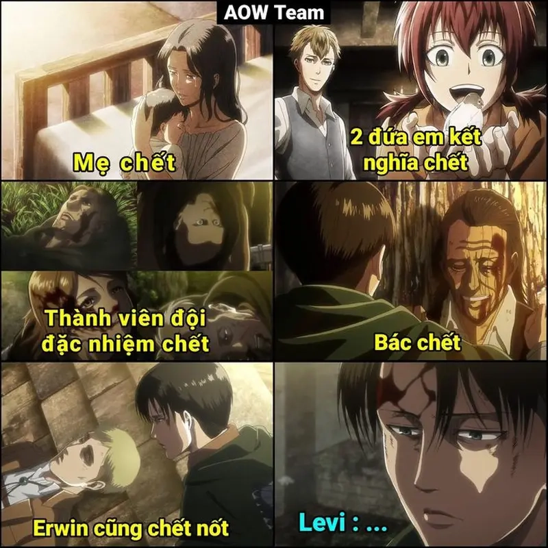 Biểu cảm độc đáo trong meme Attack on Titan khiến fan thích thú