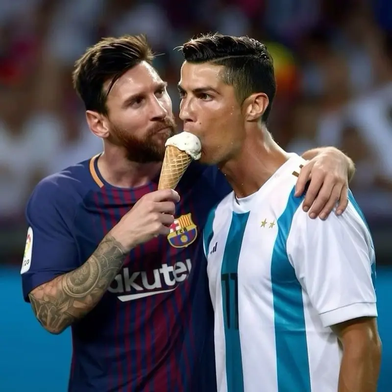 Meme Messi và Ronaldo gây cười cực chất trên mạng xã hội