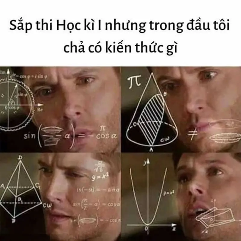 Meme các môn học hài hước với meme môn Toán