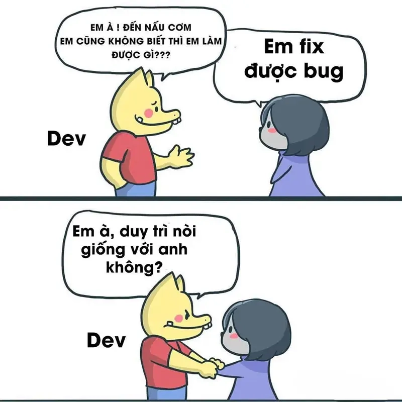 Chia sẻ meme fix bug để kết nối cộng đồng dev yêu thích lập trình