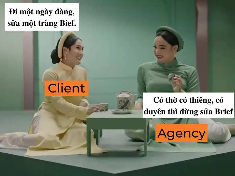 Tải meme agency và client giúp dân marketing hiểu rõ mối quan hệ công việc