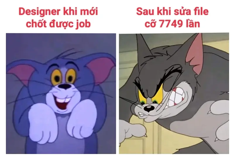 Meme sửa file lần thứ n thể hiện nỗi lòng dân designer không ai thấu