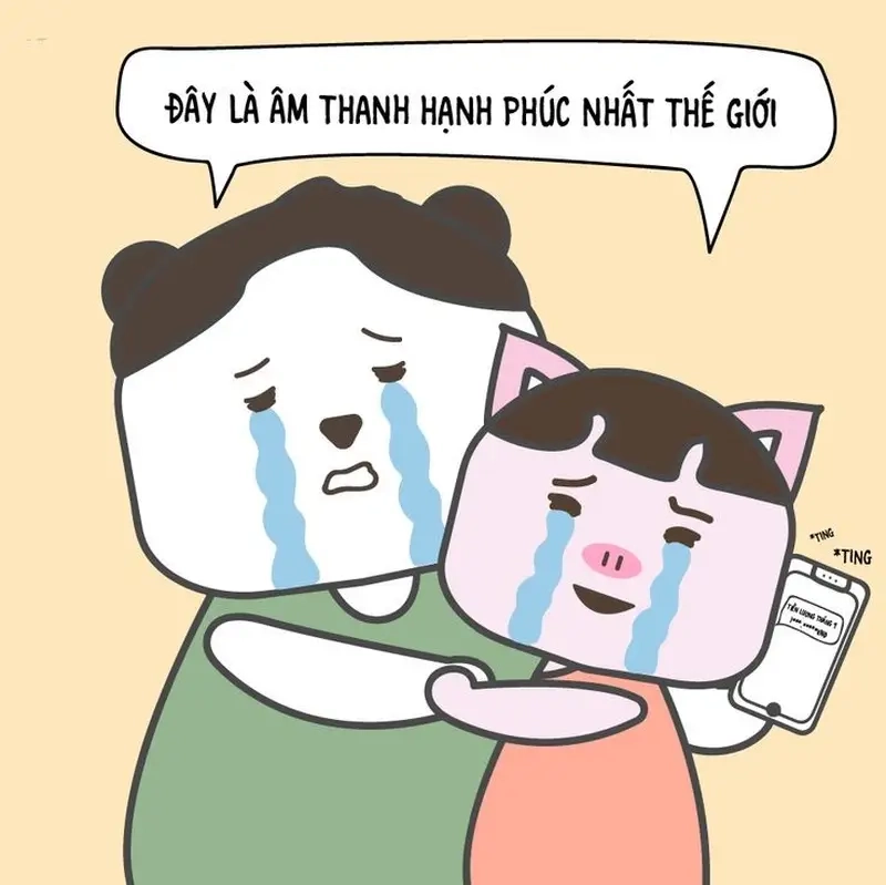 Cười tươi với meme nhận lương cực dễ thương và chân thực