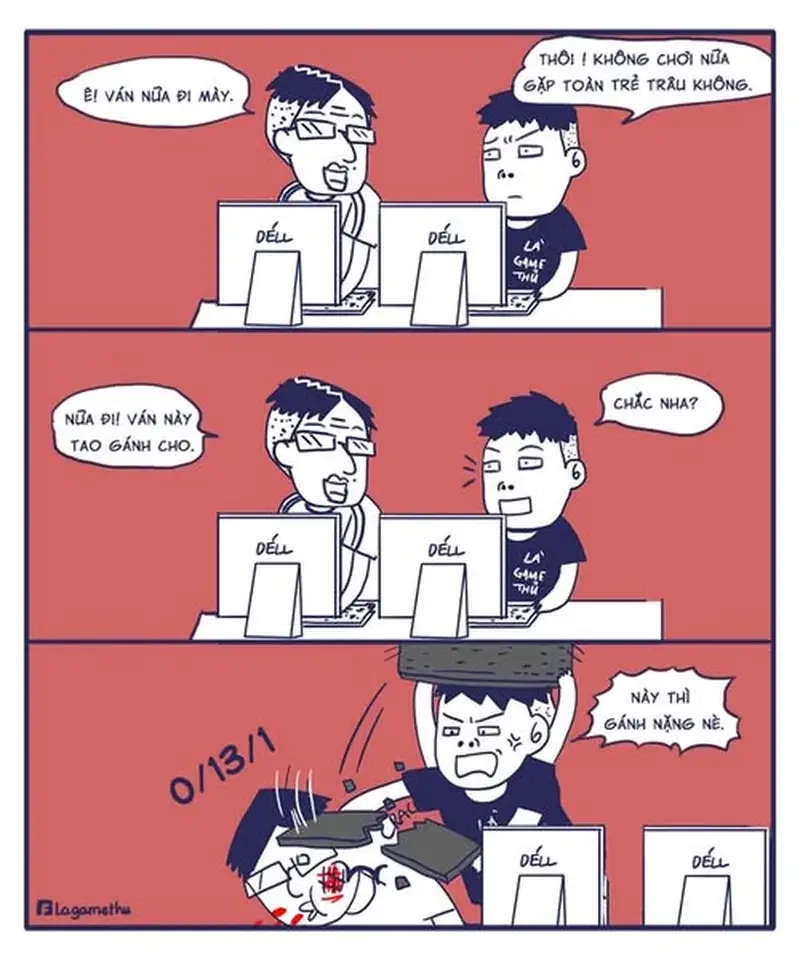 Phản ứng hài hước của game thủ trong meme đồng đội tạ