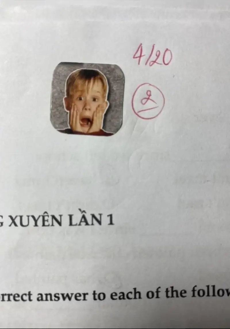 Meme Giáo viên / Giảng viên hài hước với meme chấm bài căng thẳng