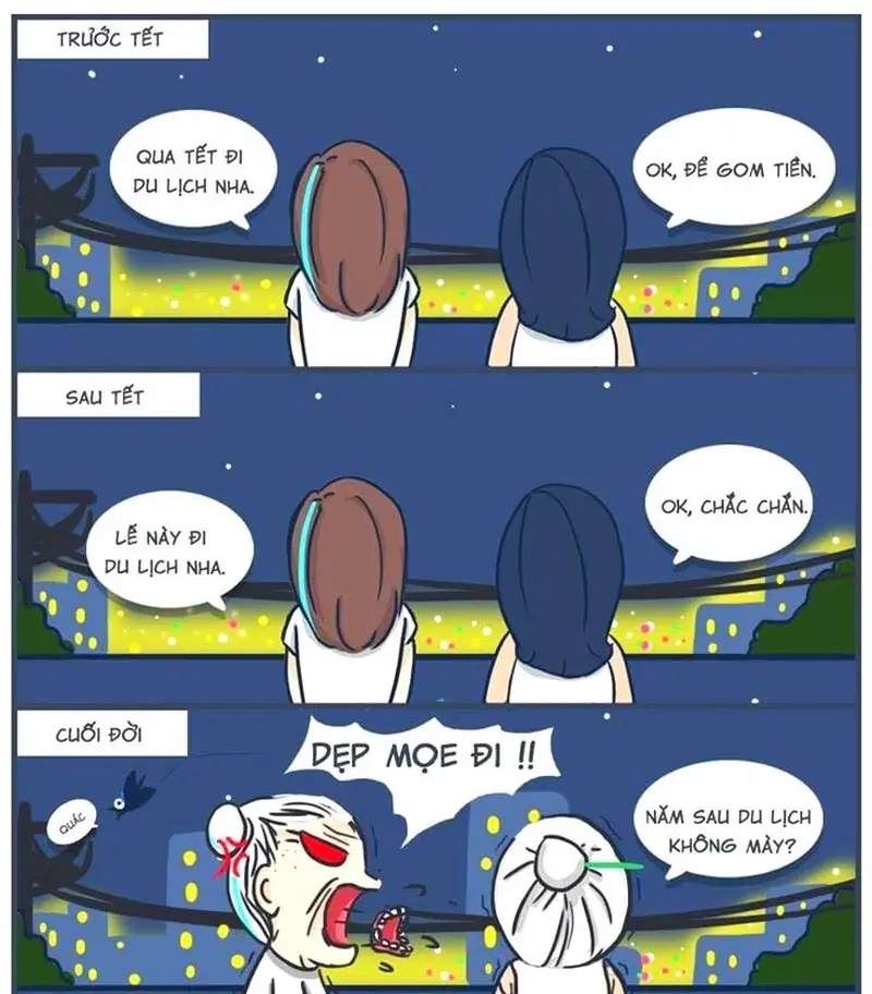 Meme ảnh du lịch hài hước làm sống lại kỷ niệm đẹp