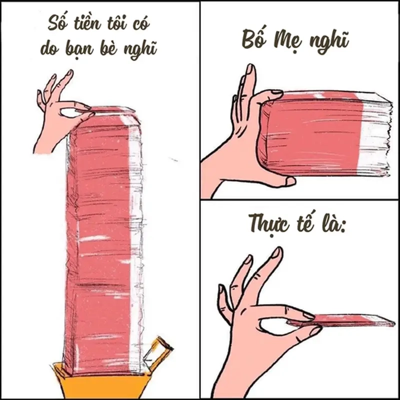 Bộ sưu tập meme khi bạn nghĩ và thực tế hot nhất mạng xã hội