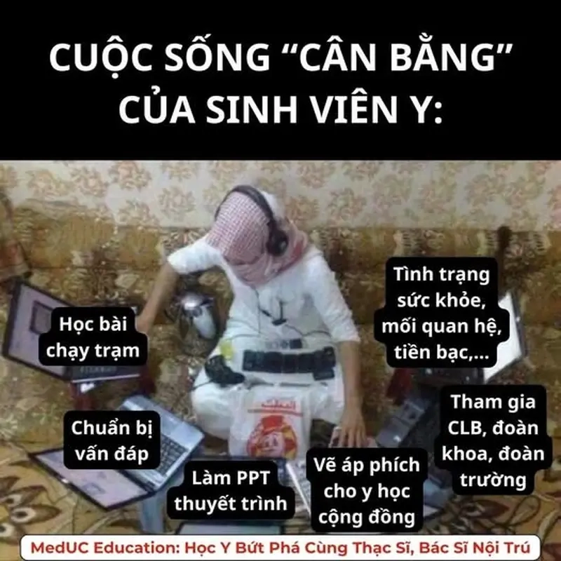 Meme sinh viên y khoa mang lại tiếng cười cho dân y dược trên mạng xã hội