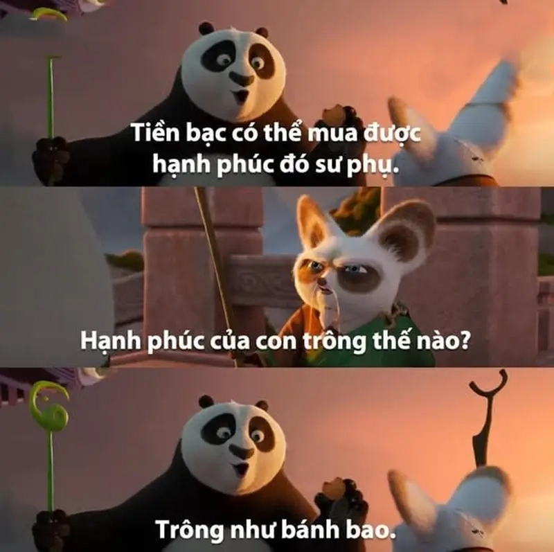 Cười thả ga cùng meme gấu trúc Po (Kungfu Panda) trong meme nhân vật hoạt hình, game