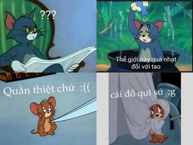 Cười không ngớt với meme Tom and Jerry trong bộ meme nhân vật hoạt hình, game
