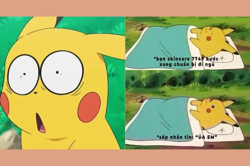 Meme nhân vật hoạt hình, game kinh điển với meme Pokemon quen thuộc