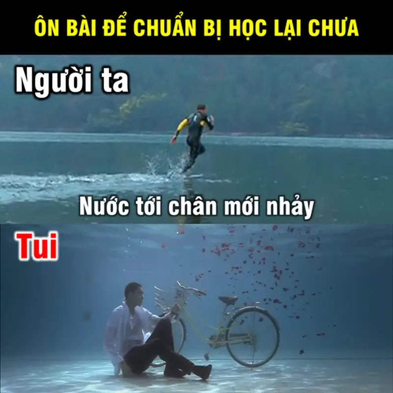 Khi meme mưa ngập biến phố thành sông ở Sài Gòn