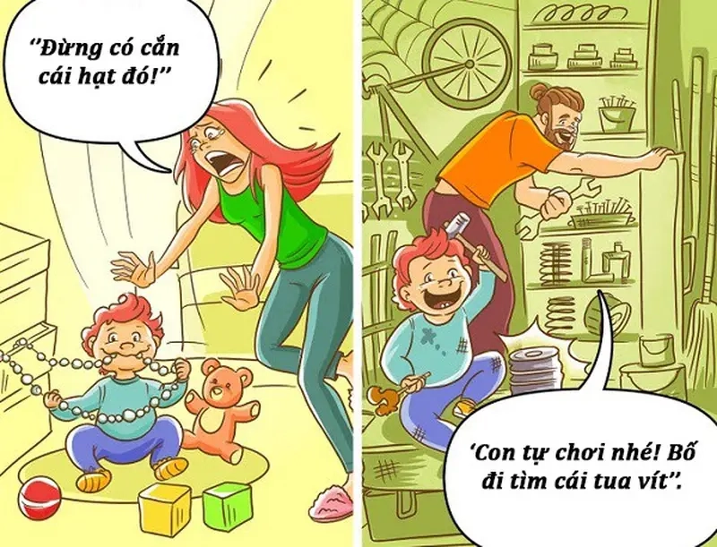 Meme bố mẹ và con cái vui vẻ meme so sánh thế hệ nổi bật