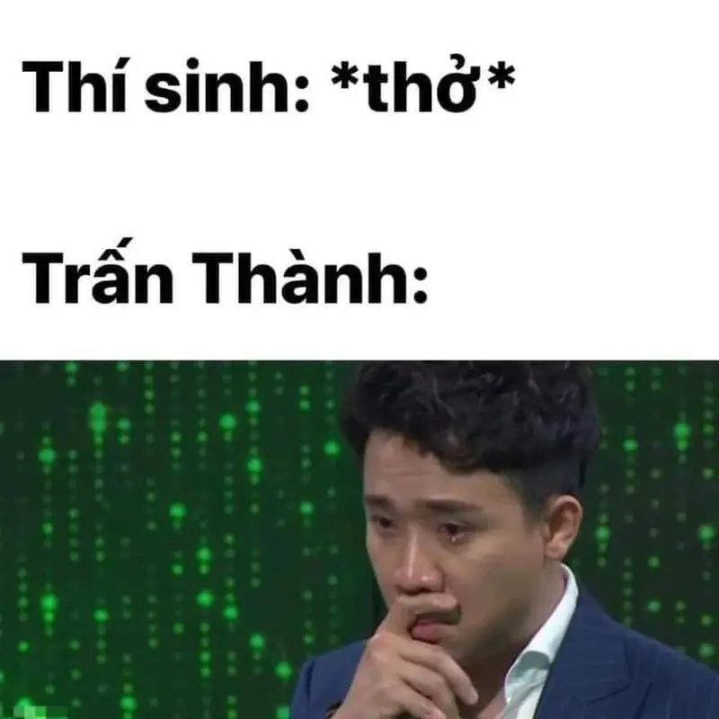 Meme Trấn Thành hài hước với meme a cry