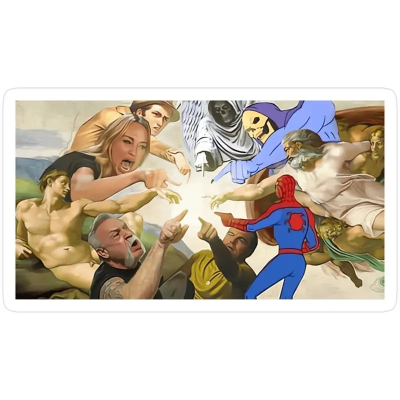 Meme The Creation of Adam tái hiện màn “chạm tay” huyền thoại theo cách hài hước