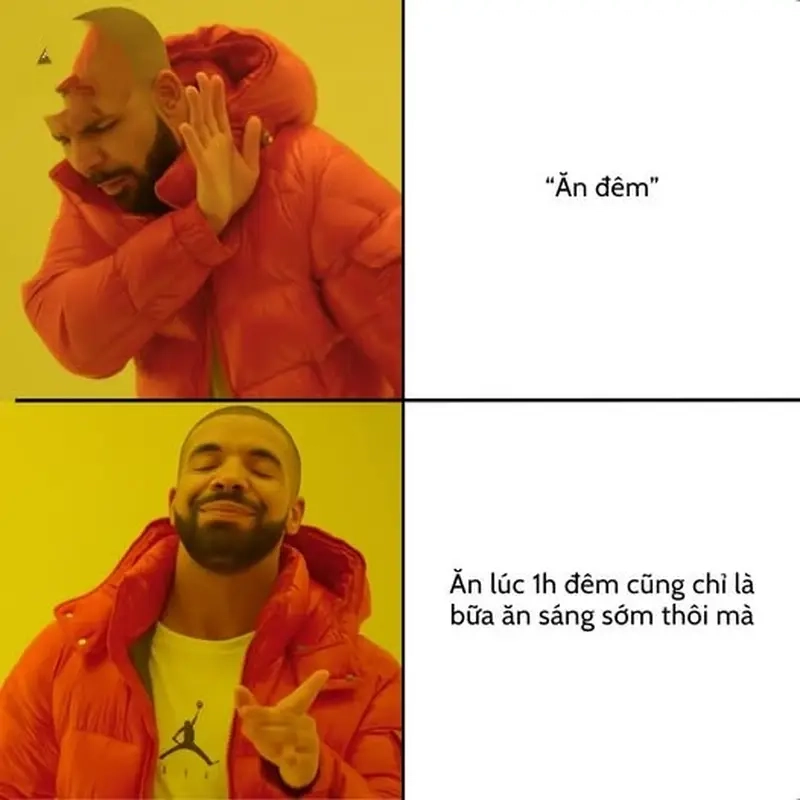 Meme ăn đêm thu hút lượng tương tác lớn trên mạng xã hội