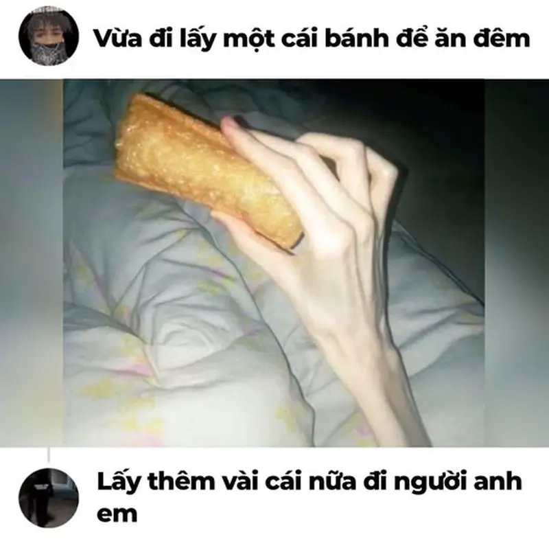 Biểu cảm đặc trưng trong meme ăn đêm khiến fan cười nghiêng ngả