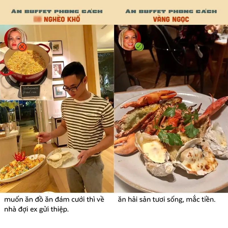 Đừng bỏ lỡ meme đi ăn buffet khi bạn chuẩn bị săn đồ ăn ngon