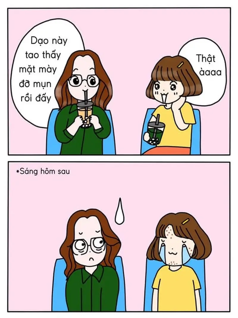 Khi bạn bảo là đẩy mụn chứ không phải breakout meme đẩy mụn