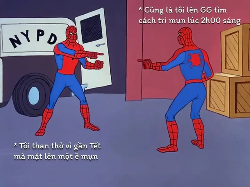 Mỗi nốt mụn là một thử thách niềm tin meme đẩy mụn