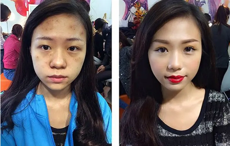 Khó tin nhưng có thật meme trước và sau makeup