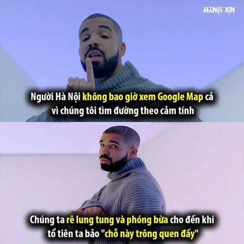 Meme google maps giúp bạn nhận ra đường đi lạc không có điểm dừng