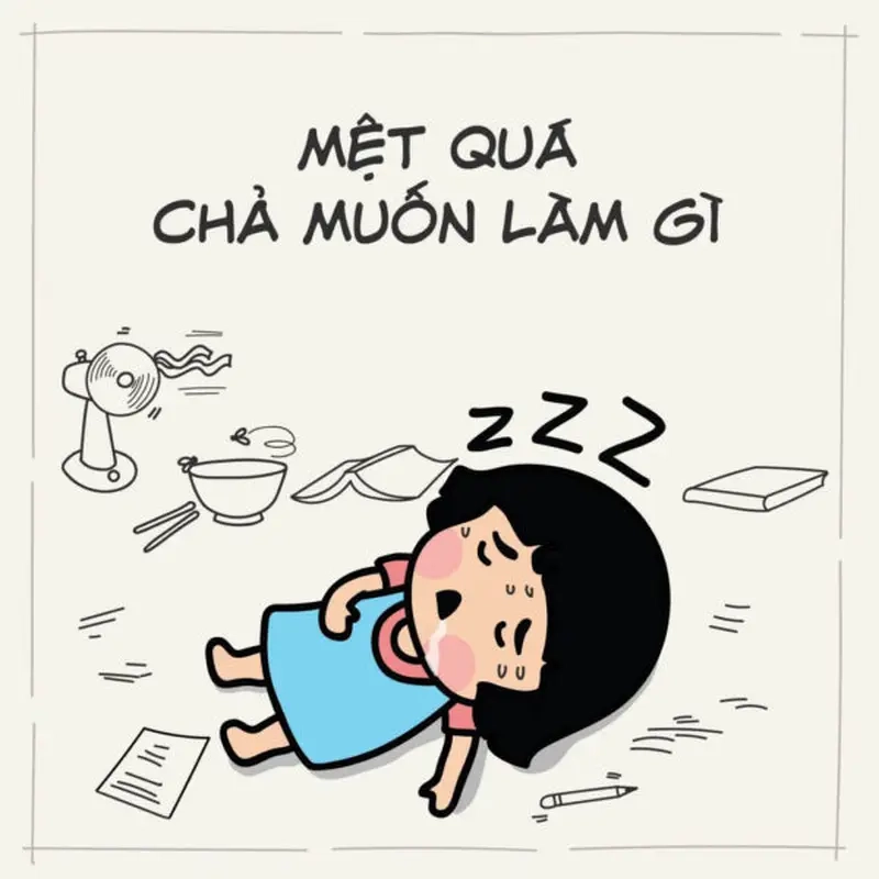 Ai đang lười, giơ tay cùng meme không muốn làm gì nào