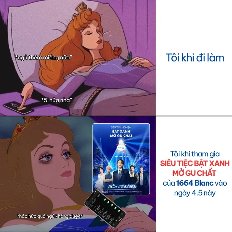 Meme bật báo thức và ngủ tiếp – nghệ thuật né deadline thành thần