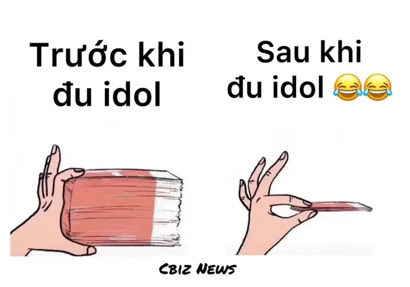 Meme về Sự kiện âm nhạc, giải trí vui nhộn với meme đu idol